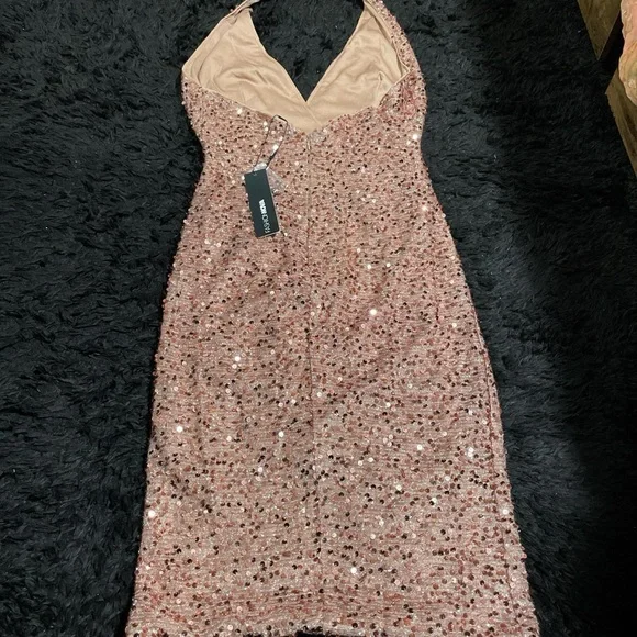 Fashion Nova Sparkling Backless Dress in Pink - Picture 5 of 5